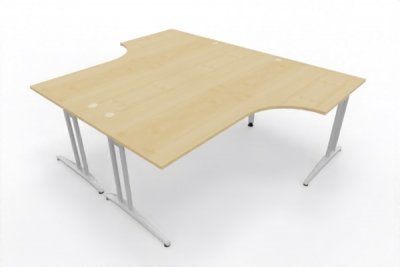 Doppelschreibtisch BD11 240x200cm Tischplatten Ahorn