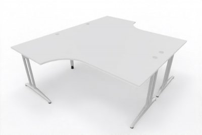 Doppelschreibtisch BD11 240x200cm Tischplatten Weiß