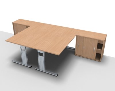 Doppelarbeitsplatz GS16 Buche