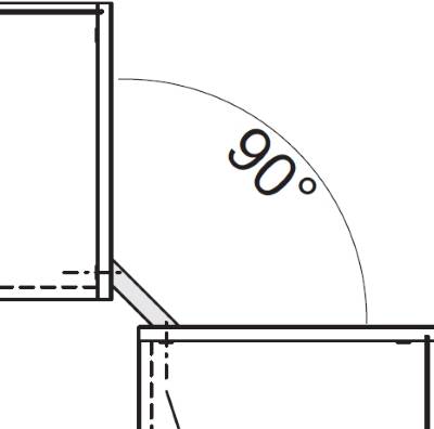 Eckabschlussregal Mega 6 OH lichtgrau