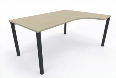 EDV-Schreibtisch 160 cm Vierfuß-Gestell anthrazit Ahorn