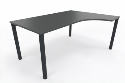 EDV-Schreibtisch 160 cm Vierfuß-Gestell anthrazit Onyxgrau