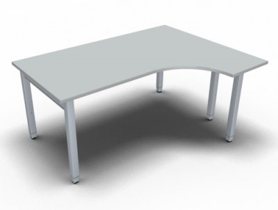 EDV-Schreibtisch ONE 160 cm rechts Lichtgrau