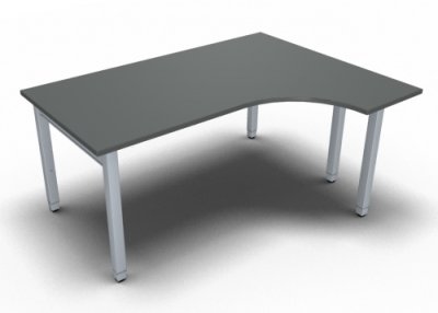 EDV-Schreibtisch ONE 160 cm rechts Onyxgrau