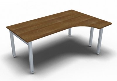 EDV-Schreibtisch ONE 180 cm rechts Nussbaum