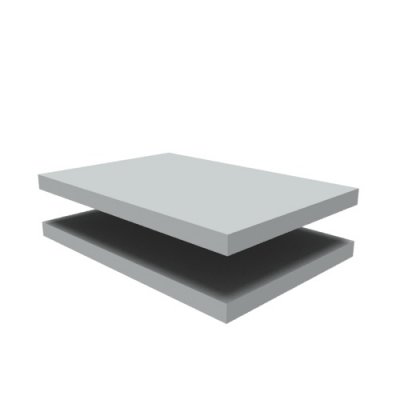 Einlegeboden Solid Lichtgrau