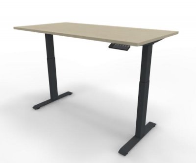 Elektrisch höhenverstellbarer Schreibtisch GE16 160x80 cm Ahorn-Anthrazit