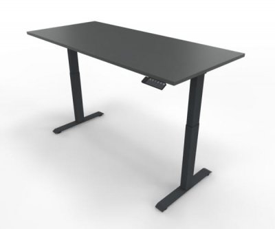 Elektrisch höhenverstellbarer Schreibtisch GE18 180x80 cm Anthrazit-Onyx