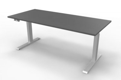 Schreibtisch HDK 180 cm elektrisch höhenverstellbar silber grafit