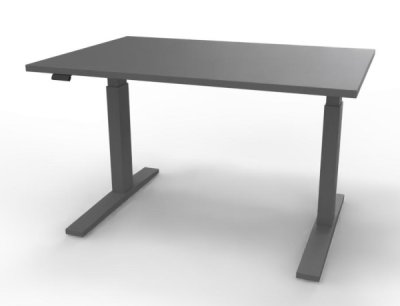 Schreibtisch HMK 120 cm elektrisch höhenverstellbar grafit grafit