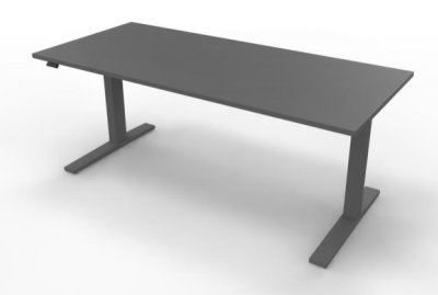 Schreibtisch HMK 180 cm elektrisch höhenverstellbar grafit grafit