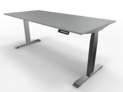 elektrisch höhenverstellbarer Schreibtisch Move4 180x80cm Lichtgrau-Silbergrau