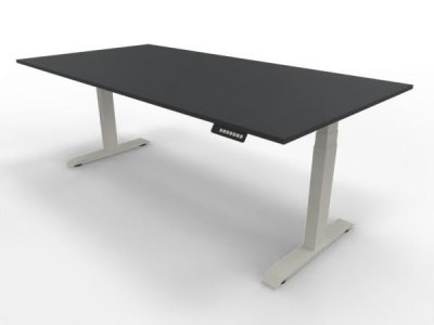 elektrisch höhenverstellbarer Schreibtisch Move4 200x100cm Anthrazit-Weiß