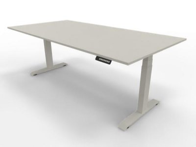 elektrisch höhenverstellbarer Schreibtisch Move4 200x100cm Weiß-Weiß