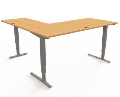 Winkelschreibtisch elektrisch höhenverstellbar 180x180cm Winkeltisch CS43 Buche
