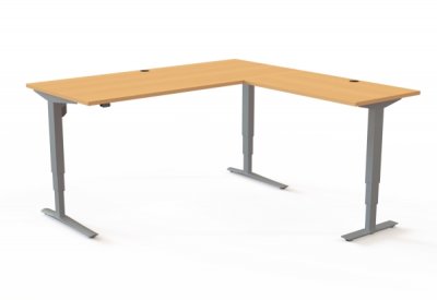 Winkelschreibtisch elektrisch höhenverstellbar 180x180cm Winkeltisch CS43 Buche