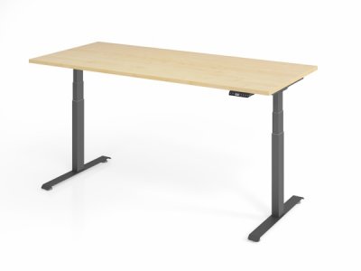 Schreibtisch 180x80 cm BaseLite elektrisch höhenverstellbar Ahorn Grafit