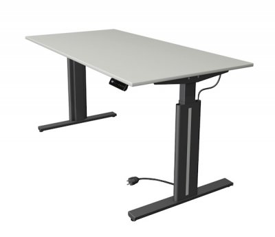 Elektrischer Schreibtisch Move3 elegant 160 x 80 cm Dekor Tischplatte Lichtgrau