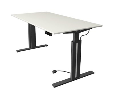 Elektrischer Schreibtisch 160 x 80 cm Move3 elegant Dekor Tischplatte Weiß