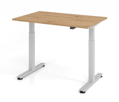 Elektrisch höhenverstellbarer Schreibtisch VXM 120 cm Asteiche