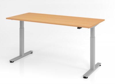 Schreibtisch elektrisch höhenverstellbar Buche