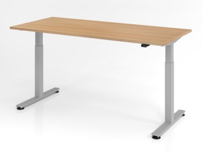 Schreibtisch elektrisch höhenverstellbar Eiche