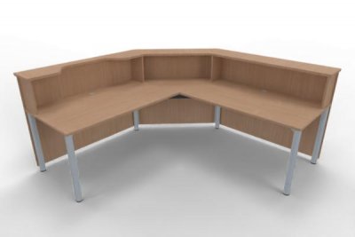 Empfangstheke 220x220 cm Solid Buche
