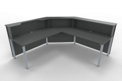 Empfangstheke 220x220 cm Solid Onyxgrau
