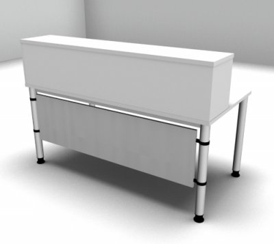 Empfangstheke Basis 160 cm Weiss