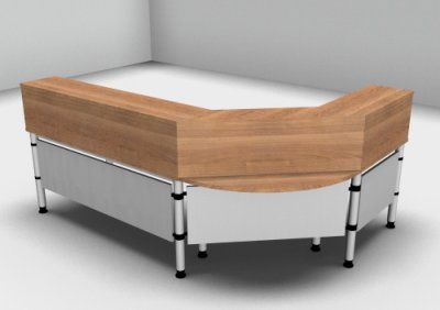 Empfangstheke Basis TB4 Nussbaum