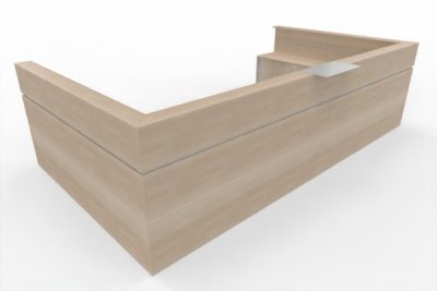 Empfangstheke Casus 416 x 228 cm Akazie