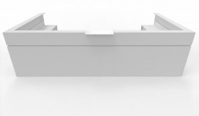Empfangstheke Casus 416 x 228 cm Superweiß