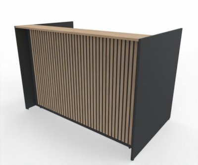 Empfangstheke Marino up & down mit höhenverstellbarem Schreibtisch