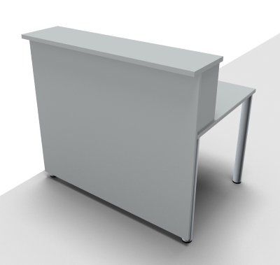 Empfangstheke Solid 140 cm lichtgrau