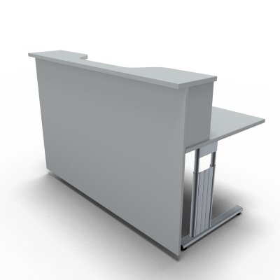 Empfangstheke Solid 160 cm Lichtgrau