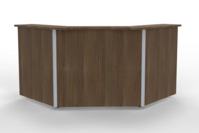 Empfangstheke Solid 160x160 cm Nussbaum