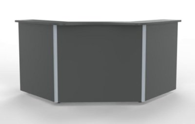Empfangstheke Solid 160x160 cm Onyxgrau