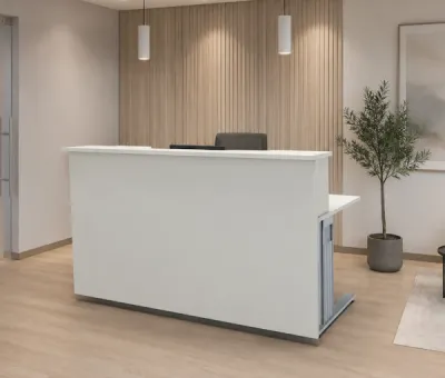 Empfangstheke Solid 180 cm gerade Milieubild
