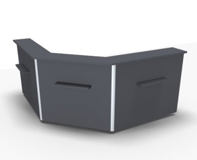 Empfanstheke Solid 200 x 200 cm Kombinatino 1 onyxgrau
