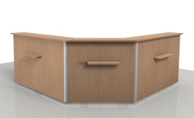 Empfangstheke Solid 240 x 240 cm Buche