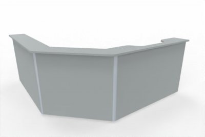 Empfangstheke Solid Winkeltheke 240x240 cm K3 Lichtgrau