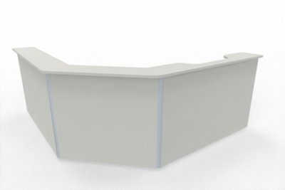 Empfangstheke Solid Winkeltheke 240x240 cm K3 Weiß