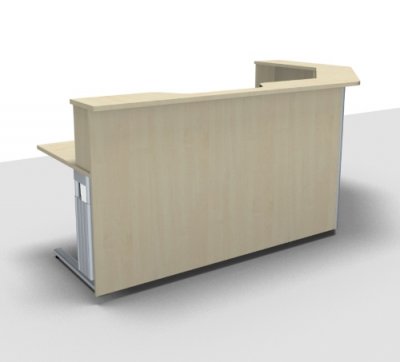 Empfangstheke Solid 260 x 160 cm Ahorn