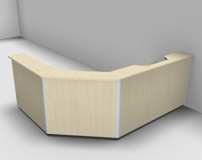 Empfangstheke Solid 260x200cm Ahorn