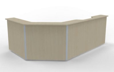 Empfangstheke Solid 280x180 cm Ahorn