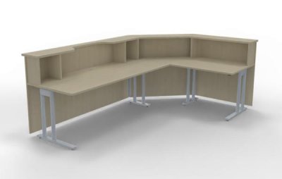 Empfangstheke Solid 280x180 cm Ahorn