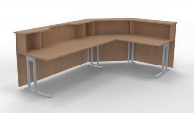 Empfangstheke Solid 280x180 cm Buche