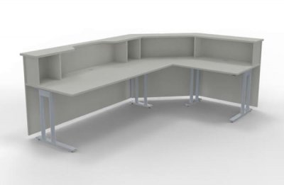 Empfangstheke Solid 280x180 cm Weiss