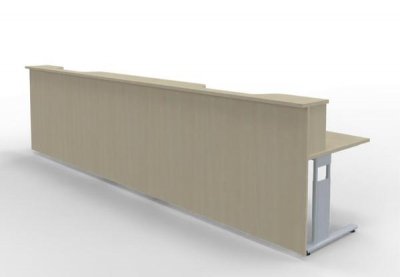 Empfangstheke Solid 400 x 80 cm Ahorn