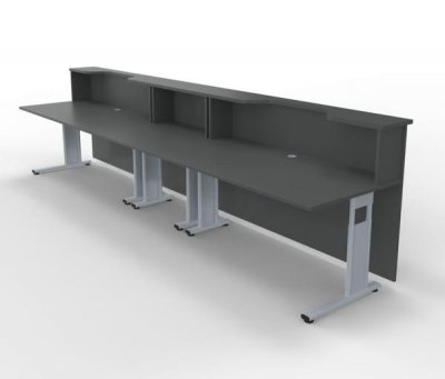 Empfangstheke Solid 400 x 80 cm Onyxgrau